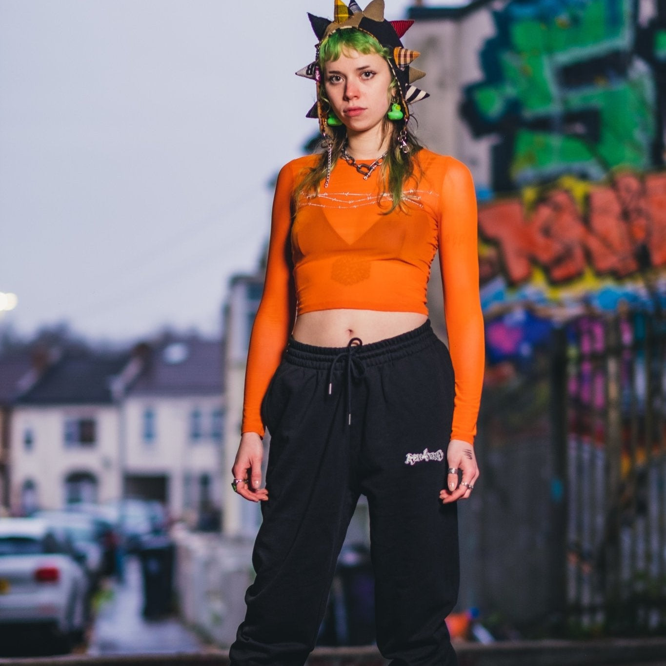 Amen4Tekno Embroidered Joggers