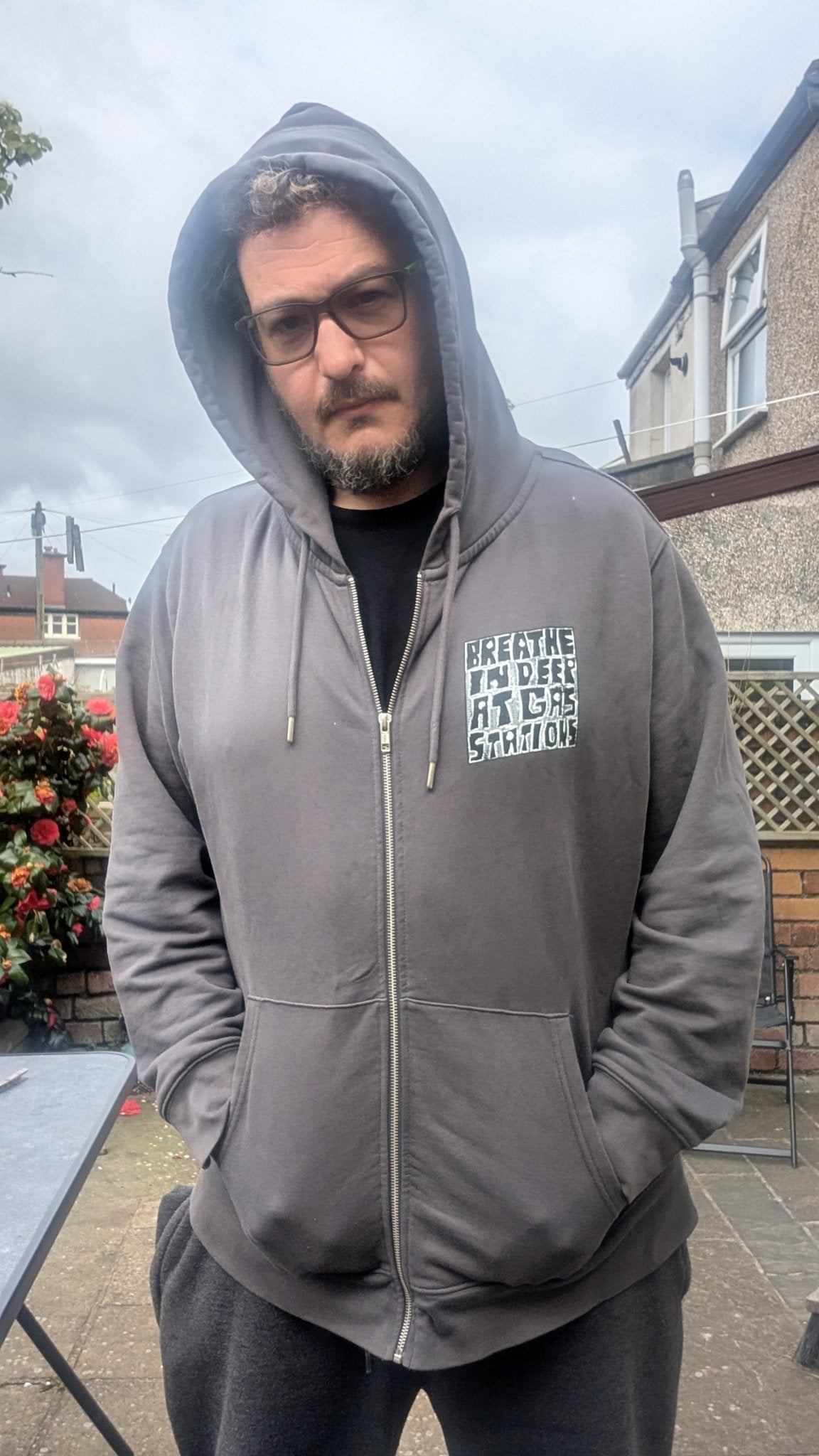 Breathe In Deep at Gas Stations Hoodie by 46Fux