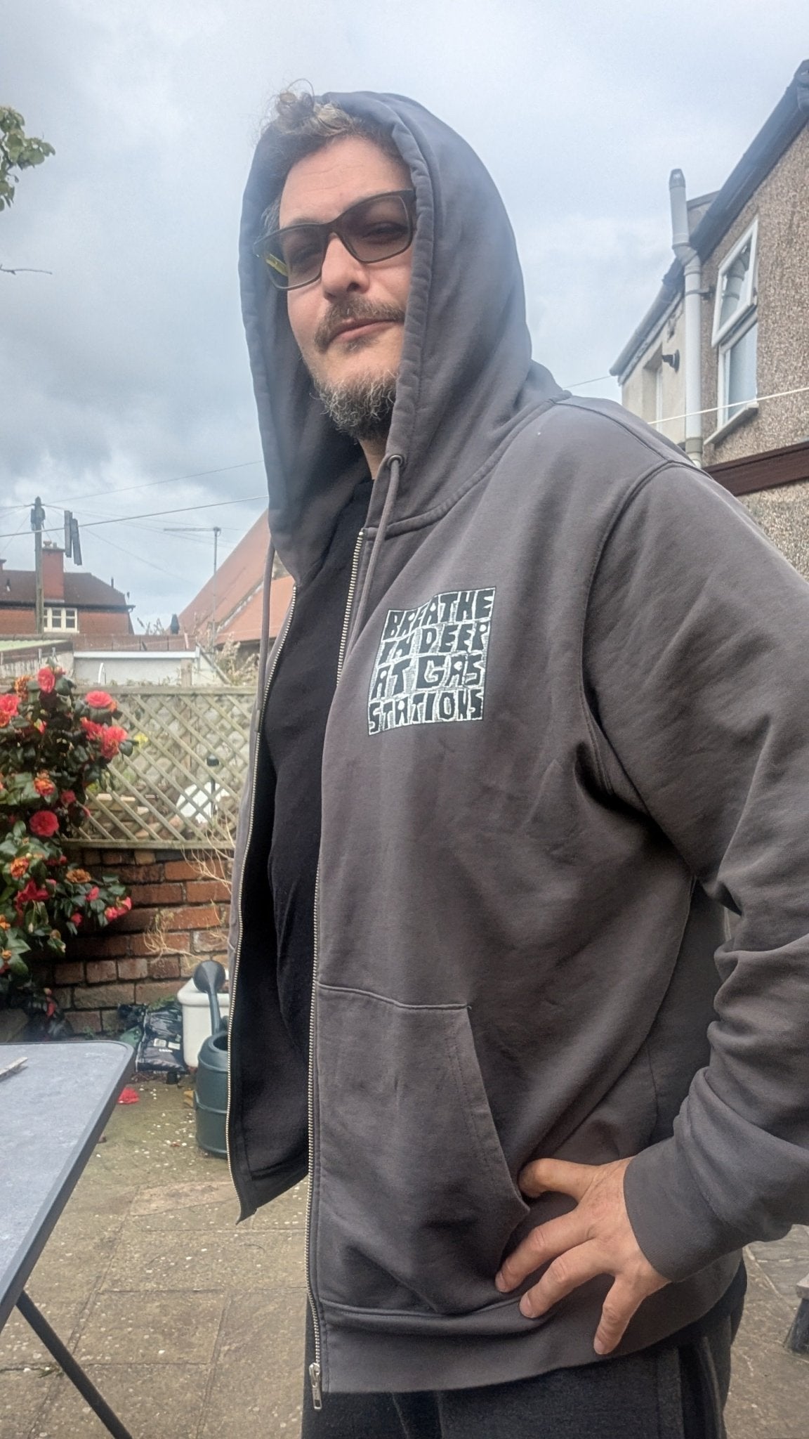 Breathe In Deep at Gas Stations Hoodie by 46Fux
