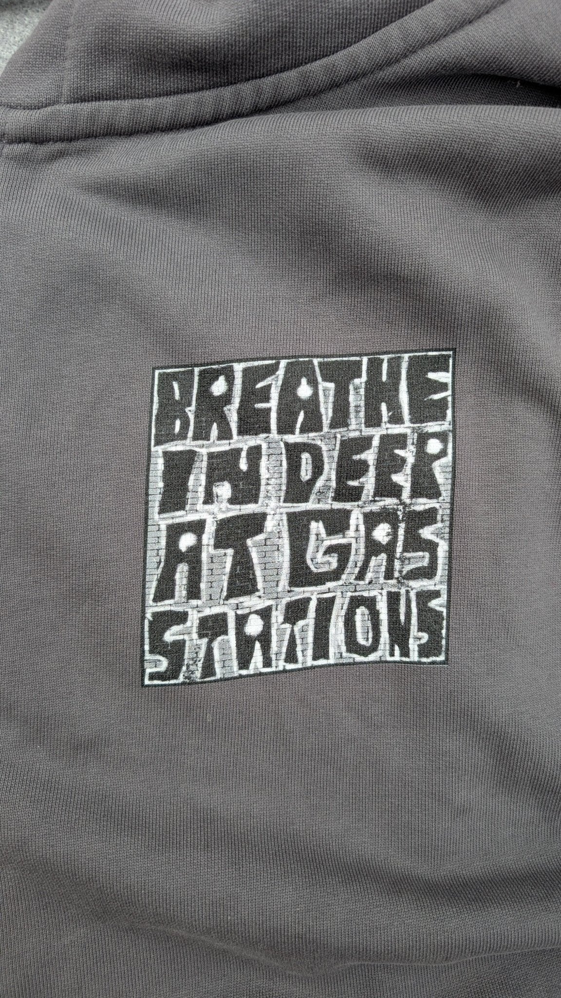 Breathe In Deep at Gas Stations Hoodie by 46Fux