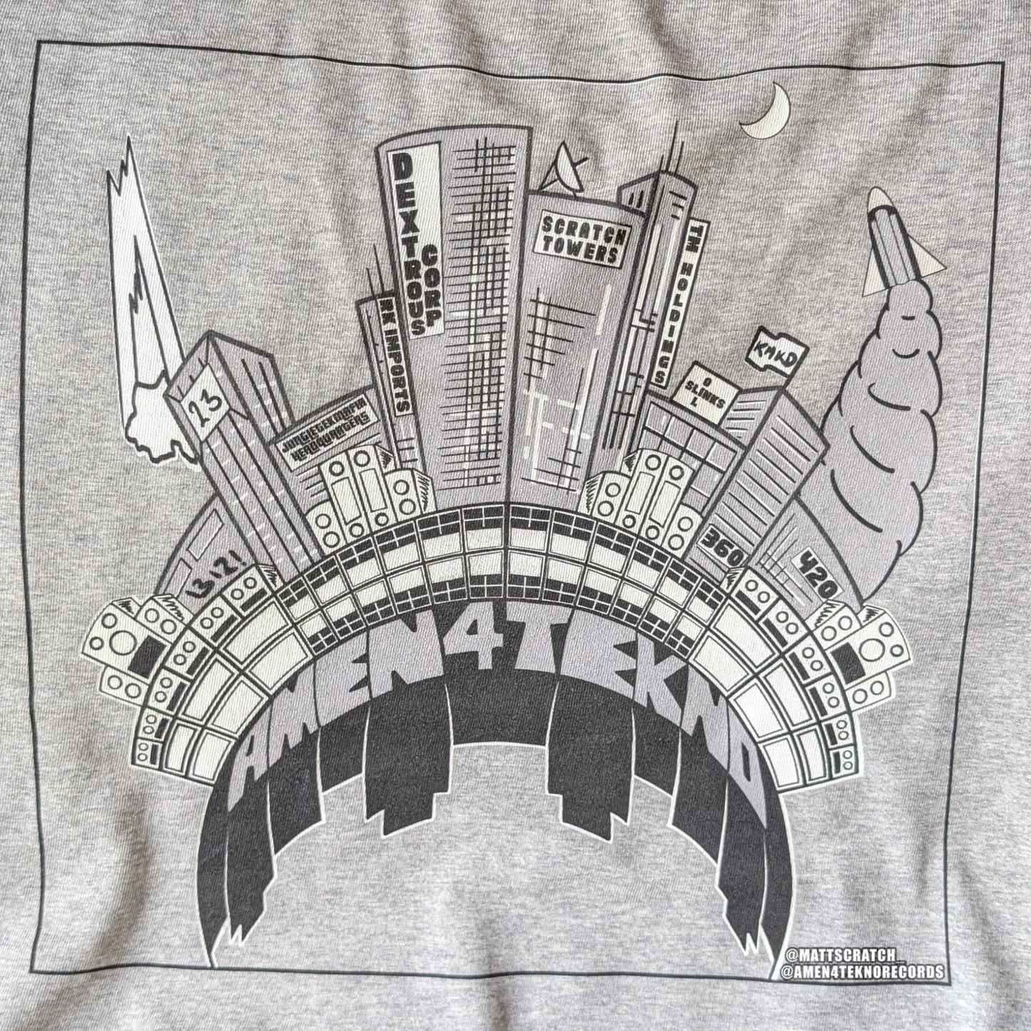 Amen4Tekno TekCity T-Shirt by Matt Scratch