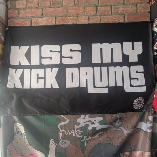 Amen4tekno kiss my kickdrums flag