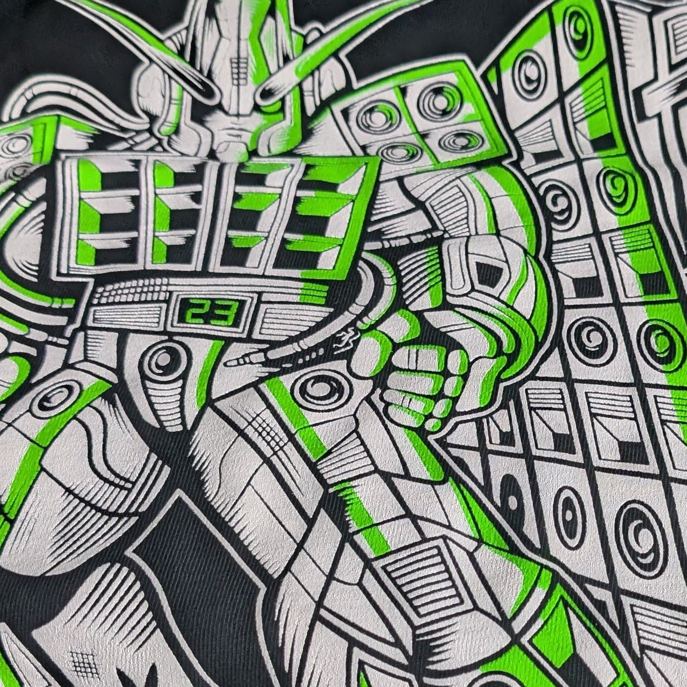 Japan Crew Green Gundam Rave Suit T-Shirt by Dirty Turtle and Amen4Tekno